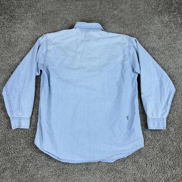 VINTAGE Tom and Jerry Shirt Womens Small Blue Denim Embroidered Warner Bros 90s - Picture 9 of 14